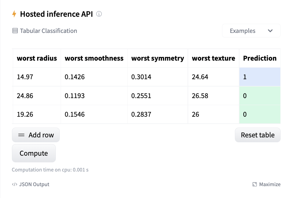 Hosted Inference Widget