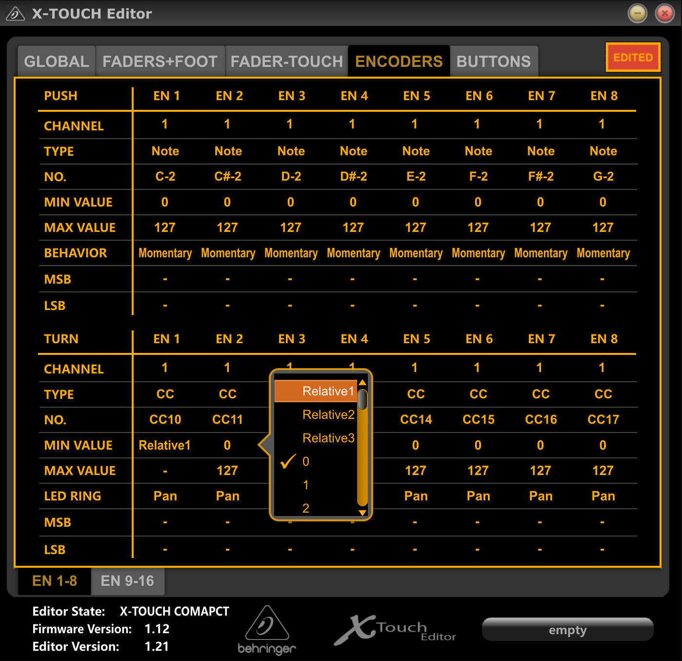 Behringer X-Touch Compact Setup