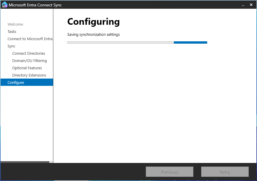 Configuration Progress