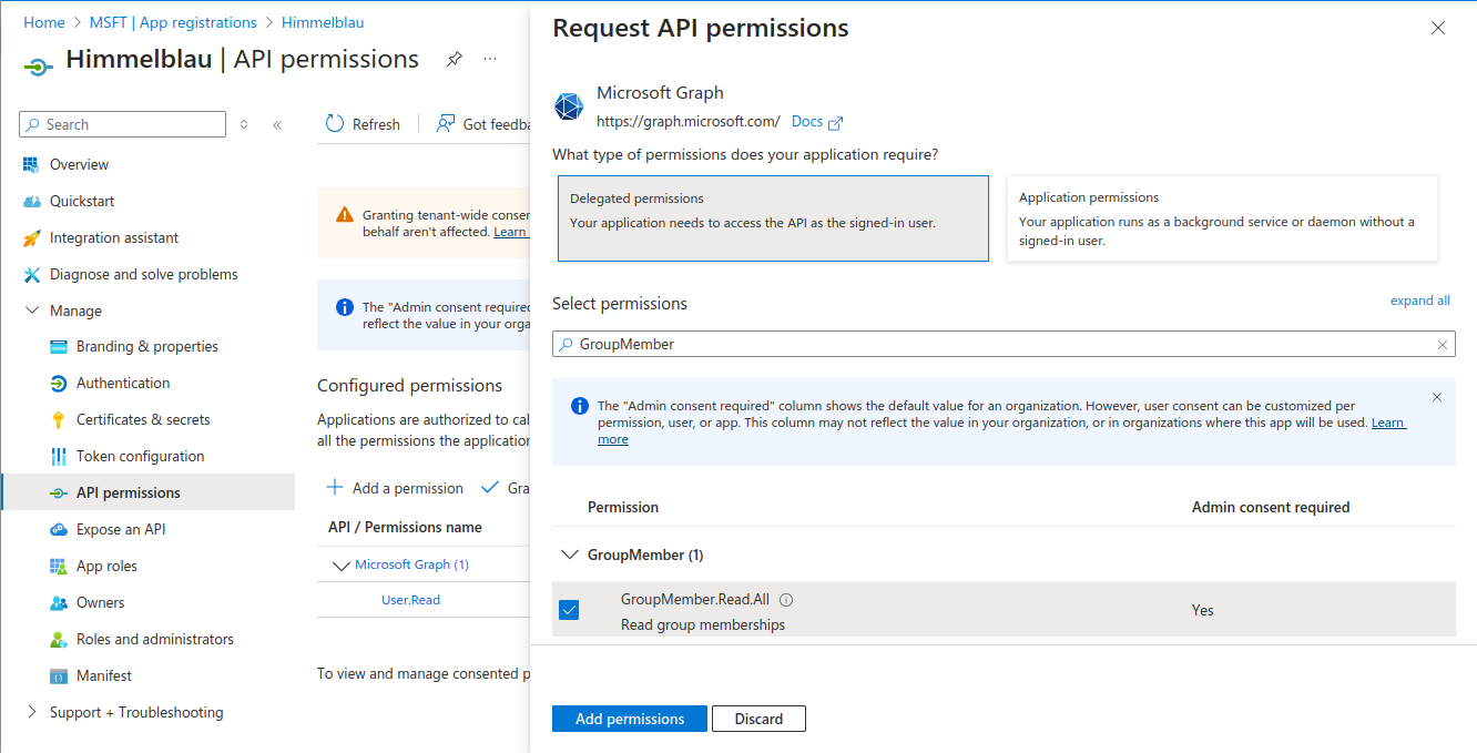 Assign API Permissions